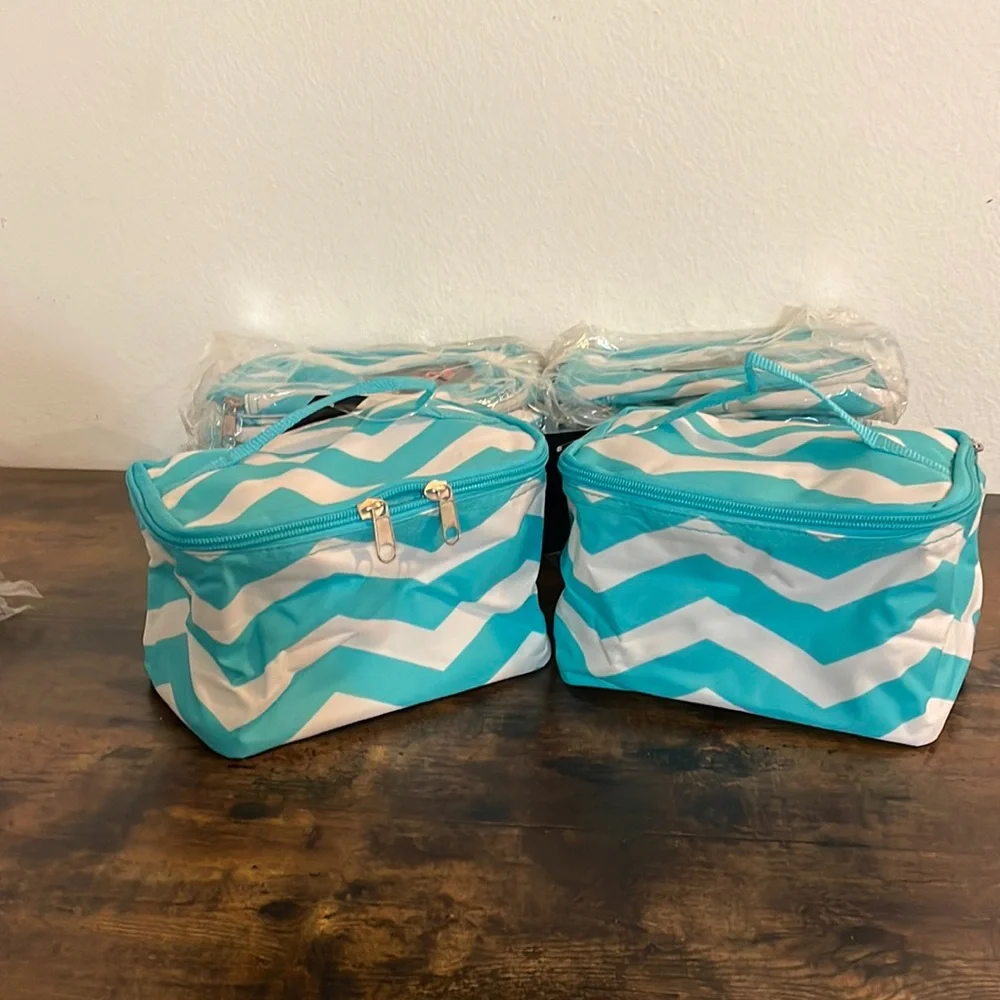 NEW‎ Chevron Patterned Cosmetic Case * CAN BE PERSONALIZED